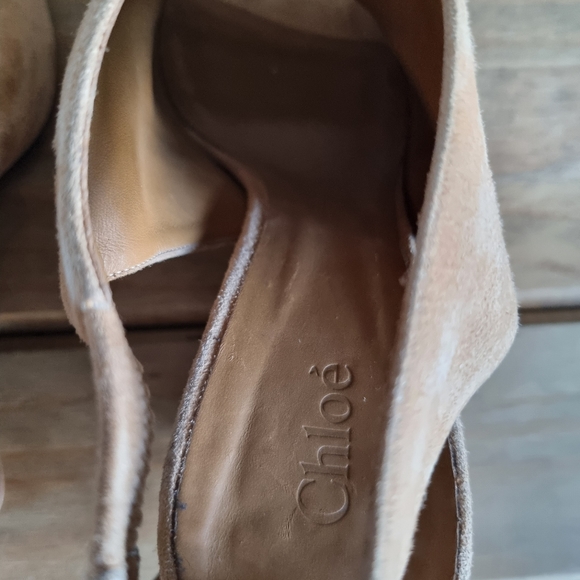 Chloe tan suede open toe wedges with Tassels sz 41 uk 7.5 - Picture 11 of 11